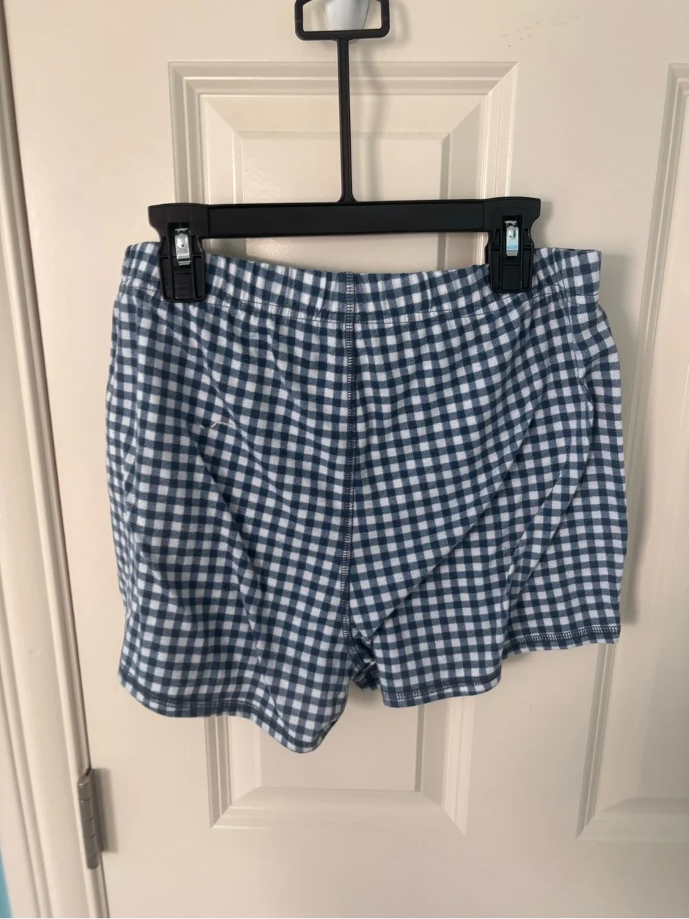 abercrombie kids Blue Gingham Sleep Shorts